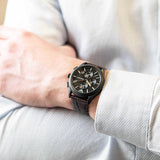 Buy Shop Emporio Armani Paolo Chronograph Black Dial Brown Leather Strap Watch For Men - AR11549 USA Online