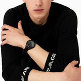 Buy Shop Emporio Armani Paolo Chronograph Black Dial Brown Leather Strap Watch For Men - AR11549 USA Online