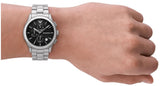 Buy Shop Emporio Armani Paolo Chronograph Black Dial Silver Steel Strap Watch For Men - AR11602 USA Online