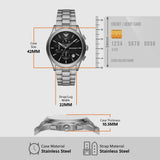Buy Shop Emporio Armani Paolo Chronograph Black Dial Silver Steel Strap Watch For Men - AR11602 USA Online