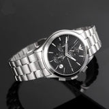 Buy Shop Emporio Armani Paolo Chronograph Black Dial Silver Steel Strap Watch For Men - AR11602 USA Online