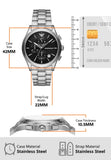 Buy Shop Emporio Armani Paolo Chronograph Black Dial Silver Steel Strap Watch For Men - AR11602 USA Online