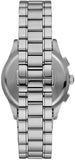 Buy Shop Emporio Armani Paolo Chronograph Black Dial Silver Steel Strap Watch For Men - AR11602 USA Online