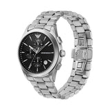 Buy Shop Emporio Armani Paolo Chronograph Black Dial Silver Steel Strap Watch For Men - AR11602 USA Online