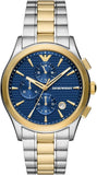 Buy Shop Emporio Armani Paolo Chronograph Blue Dial Two Tone Steel Strap Watch For Men - AR11579 USA Online