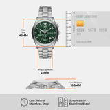 Buy Shop Emporio Armani Paolo Chronograph Green Dial Silver Steel Strap Watch For Men - AR11529 USA Online