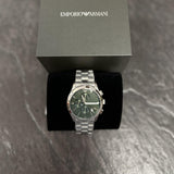 Buy Shop Emporio Armani Paolo Chronograph Green Dial Silver Steel Strap Watch For Men - AR11529 USA Online