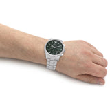 Buy Shop Emporio Armani Paolo Chronograph Green Dial Silver Steel Strap Watch For Men - AR11529 USA Online