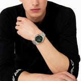 Buy Shop Emporio Armani Paolo Chronograph Green Dial Silver Steel Strap Watch For Men - AR11529 USA Online
