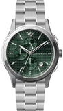 Buy Shop Emporio Armani Paolo Chronograph Green Dial Silver Steel Strap Watch For Men - AR11529 USA Online