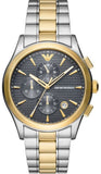 Buy Shop Emporio Armani Paolo Chronograph Grey Dial Two Tone Steel Strap Watch For Men - AR11527 USA Online