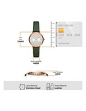 Buy Shop Emporio Armani Pro Planet Analog Silver Dial Green Leather Strap Watch For Women - AR11517 USA Online