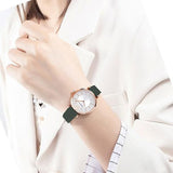 Buy Shop Emporio Armani Pro Planet Analog Silver Dial Green Leather Strap Watch For Women - AR11517 USA Online