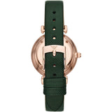 Buy Shop Emporio Armani Pro Planet Analog Silver Dial Green Leather Strap Watch For Women - AR11517 USA Online