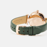 Buy Shop Emporio Armani Pro Planet Analog Silver Dial Green Leather Strap Watch For Women - AR11517 USA Online