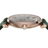 Buy Shop Emporio Armani Pro Planet Analog Silver Dial Green Leather Strap Watch For Women - AR11517 USA Online