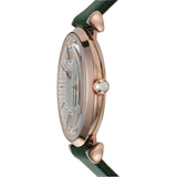 Buy Shop Emporio Armani Pro Planet Analog Silver Dial Green Leather Strap Watch For Women - AR11517 USA Online
