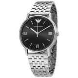 Buy Shop Emporio Armani Kappa Black Dial Silver Steel Strap Watch For Men - AR11152 USA Online