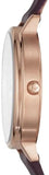 Buy Shop Emporio Armani Quartz Grey Dial Brown Leather Strap Watch For Women - AR11172 USA Online