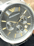 Buy Shop Emporio Armani Quartz Grey Dial Silver Steel Strap Watch For Men - AR11047 USA Online