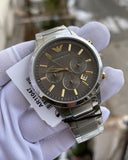 Buy Shop Emporio Armani Quartz Grey Dial Silver Steel Strap Watch For Men - AR11047 USA Online