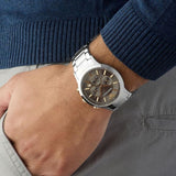 Buy Shop Emporio Armani Quartz Grey Dial Silver Steel Strap Watch For Men - AR11047 USA Online