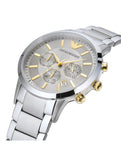 Buy Shop Emporio Armani Quartz Grey Dial Silver Steel Strap Watch For Men - AR11047 USA Online