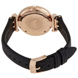 Buy Shop Emporio Armani Gianni T-Bar Mother of Pearl Dial Black Leather Strap Watch For Women - AR11295 USA Online