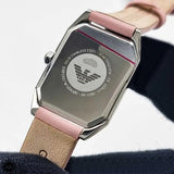Buy Shop Emporio Armani Quartz White Dial Pink Leather Strap Watch For Women - AR11207 USA Online