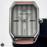 Buy Shop Emporio Armani Quartz White Dial Pink Leather Strap Watch For Women - AR11207 USA Online