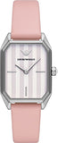 Buy Shop Emporio Armani Quartz White Dial Pink Leather Strap Watch For Women - AR11207 USA Online