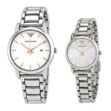 Buy Shop Emporio Armani Quartz White Dial Silver Steel Strap Watch For Men - AR90000 USA Online