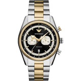 Buy Shop Emporio Armani Racer Chronograph Black Dial Two Tone Steel Strap Watch for Men - AR11678 USA Online