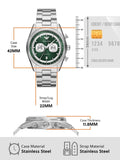 Buy Shop Emporio Armani Racer Chronograph Green Dial Silver Steel Strap Watch for Men - AR11637 USA Online