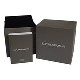 Buy Shop Emporio Armani Racer Chronograph Silver Dial Black Leather Strap Watch for Men - AR11677 USA Online