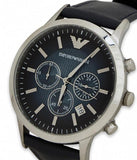 Buy Shop Emporio Armani Classic Chronograph Blue Dial Blue Leather Strap Watch For Men - AR2473 USA Online