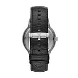 Buy Shop Emporio Armani Renato Analog Black Dial Black Leather Strap Watch For Men - AR11186 USA Online