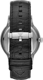 Buy Shop Emporio Armani Renato Analog Black Dial Black Leather Strap Watch For Men - AR8035 USA Online