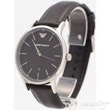 Buy Shop Emporio Armani Renato Analog Black Dial Black Leather Strap Watch For Men - AR8035 USA Online