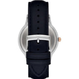 Buy Shop Emporio Armani Renato Analog Blue Dial Black Leather Strap Watch For Men - AR2506 USA Online