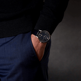 Buy Shop Emporio Armani Renato Analog Blue Dial Blue Leather Strap Watch For Men - AR11188 USA Online