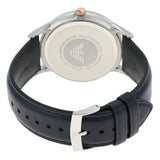 Buy Shop Emporio Armani Renato Analog Blue Dial Blue Leather Strap Watch For Men - AR11188 USA Online