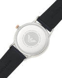 Buy Shop Emporio Armani Renato Analog Blue Dial Blue Leather Strap Watch For Men - AR11188 USA Online