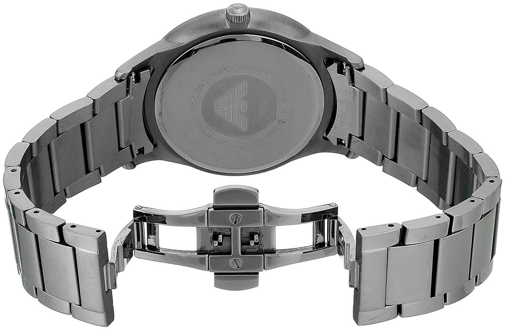 Buy Shop Emporio Armani Renato Quartz Beige Dial Grey Steel Strap Watch For Men - AR11183 USA Online