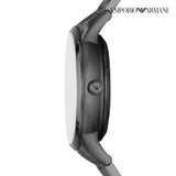 Buy Shop Emporio Armani Renato Automatic Blue Dial Grey Steel Strap Watch For Men - AR60056 USA Online
