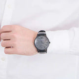 Buy Shop Emporio Armani Renato Black Dial Black Leather Strap Watch for Men - AR11276 USA Online