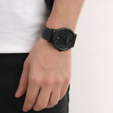 Buy Shop Emporio Armani Renato Black Dial Black Leather Strap Watch for Men - AR11276 USA Online