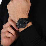 Buy Shop Emporio Armani Renato Black Dial Black Leather Strap Watch for Men - AR11276 USA Online