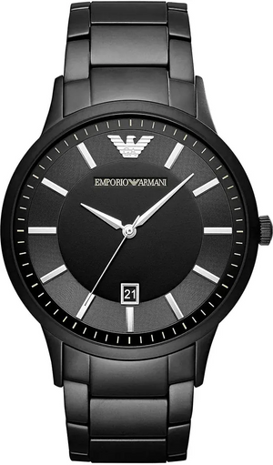 Buy Shop Emporio Armani Renato Black Dial Black Steel Strap Watch for Men - AR11184 USA Online