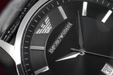 Buy Shop Emporio Armani Renato Black Dial Leather Strap Watch For Men - AR2411 USA Online